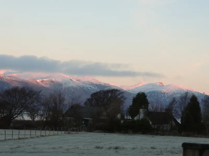 Zoomed view across to Shuna and Morvern Mountains