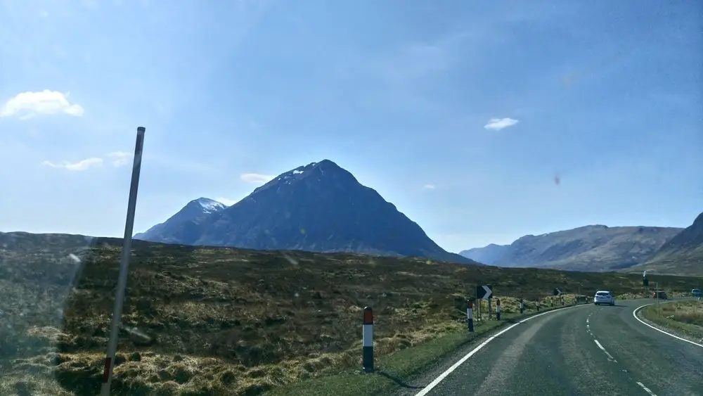 Bauchaille Etive Mor coming into view from A82