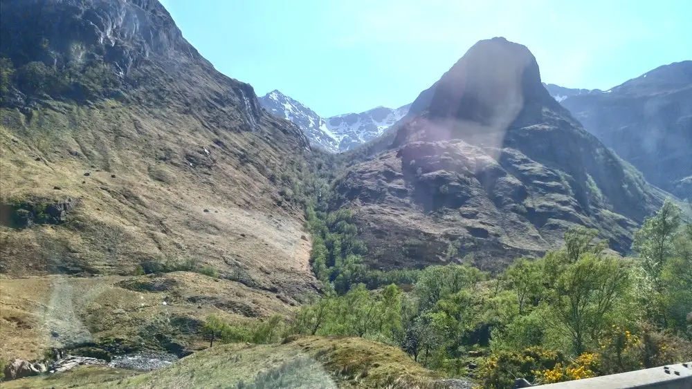View from A82 going through part of Glencoe